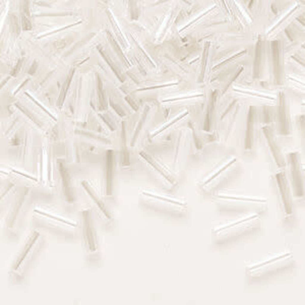 Preciosa Czech Bugle Bead #3 Loose TL Crystal Luster 50gm pkg.