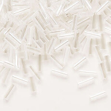 Preciosa Czech Bugle Bead #3 Loose TL Crystal Luster 50gm pkg.
