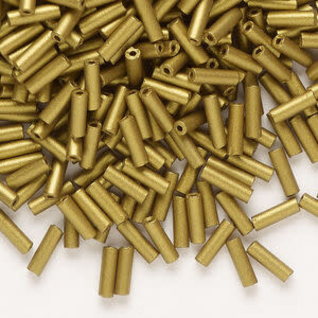 Preciosa Czech Bugle Bead #3 Loose SFT Bronze Metallic 50gm pkg.