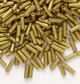 Preciosa Czech Bugle Bead #3 Loose SFT Bronze Metallic 50gm pkg.