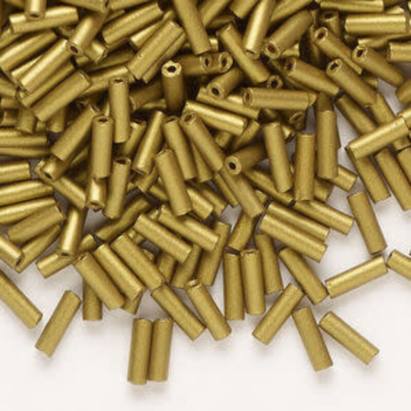 Preciosa Czech Bugle Bead #3 Loose SFT Bronze Metallic 50gm pkg.