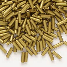 Preciosa Czech Bugle Bead #3 Loose SFT Bronze Metallic 50gm pkg.