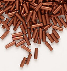 Preciosa Czech Bugle Bead #3 Loose SFT DK Copper Metallic 50gm pkg.