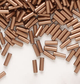 Preciosa Czech Bugle Bead #3 Loose SFT Gold Metallic 50gm pkg.