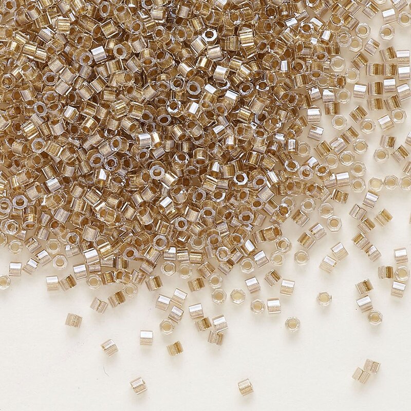 Miyuki Delica #11 TL Beige-lined Luster Crystal Clear 3549SB 7.5gms