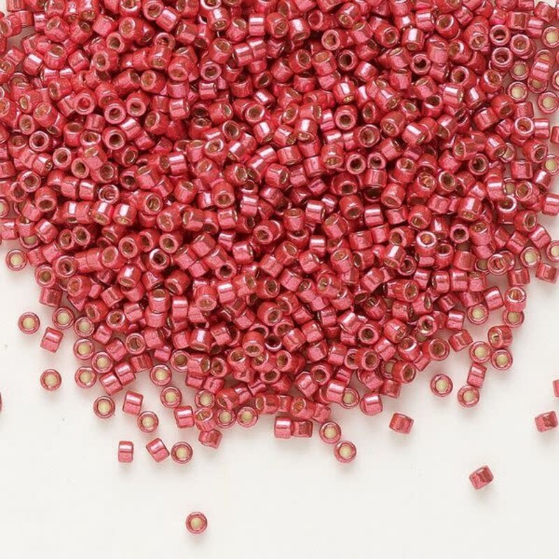 Miyuki Delica #11 Duracoat OPQ Galvanized Light Cranberry DB1841V 7.5gms