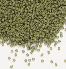 Miyuki Delica  #11 Opaque Matte Glazed Luster Olive B3868SB 7.5gms