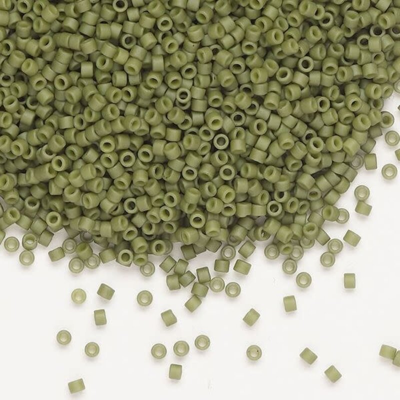 Miyuki Delica  #11 Opaque Matte Glazed Luster Olive B3868SB 7.5gms