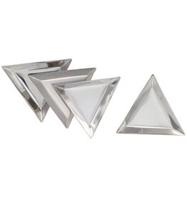 Triangle Sorting Tray Stainless Steel 3-1/4 x 3-1/4 x 3-1/4" 4pcs