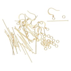 Earring Finding Assortment Gold Plated/Finished 60pc Set
