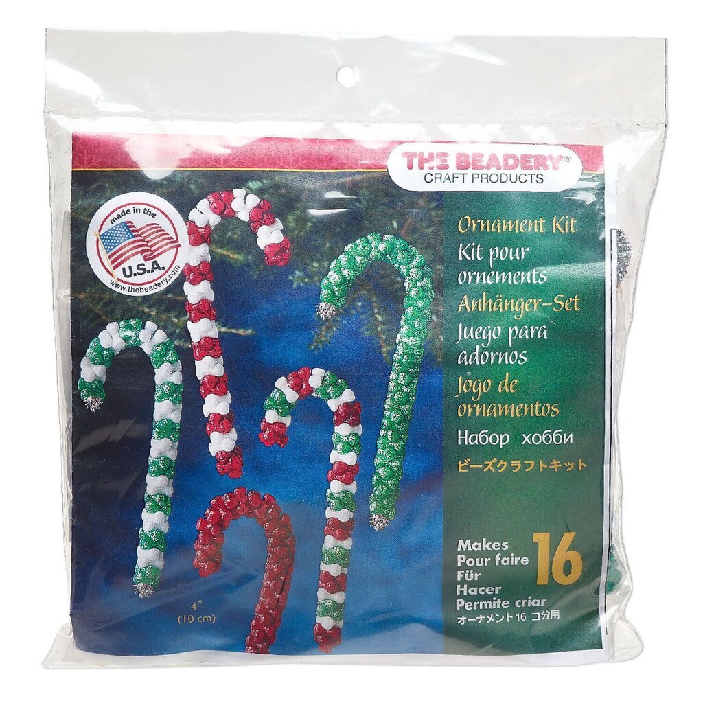The Beadery Candy Canes Ornament Kit (Makes (16) 4-inch ornaments)