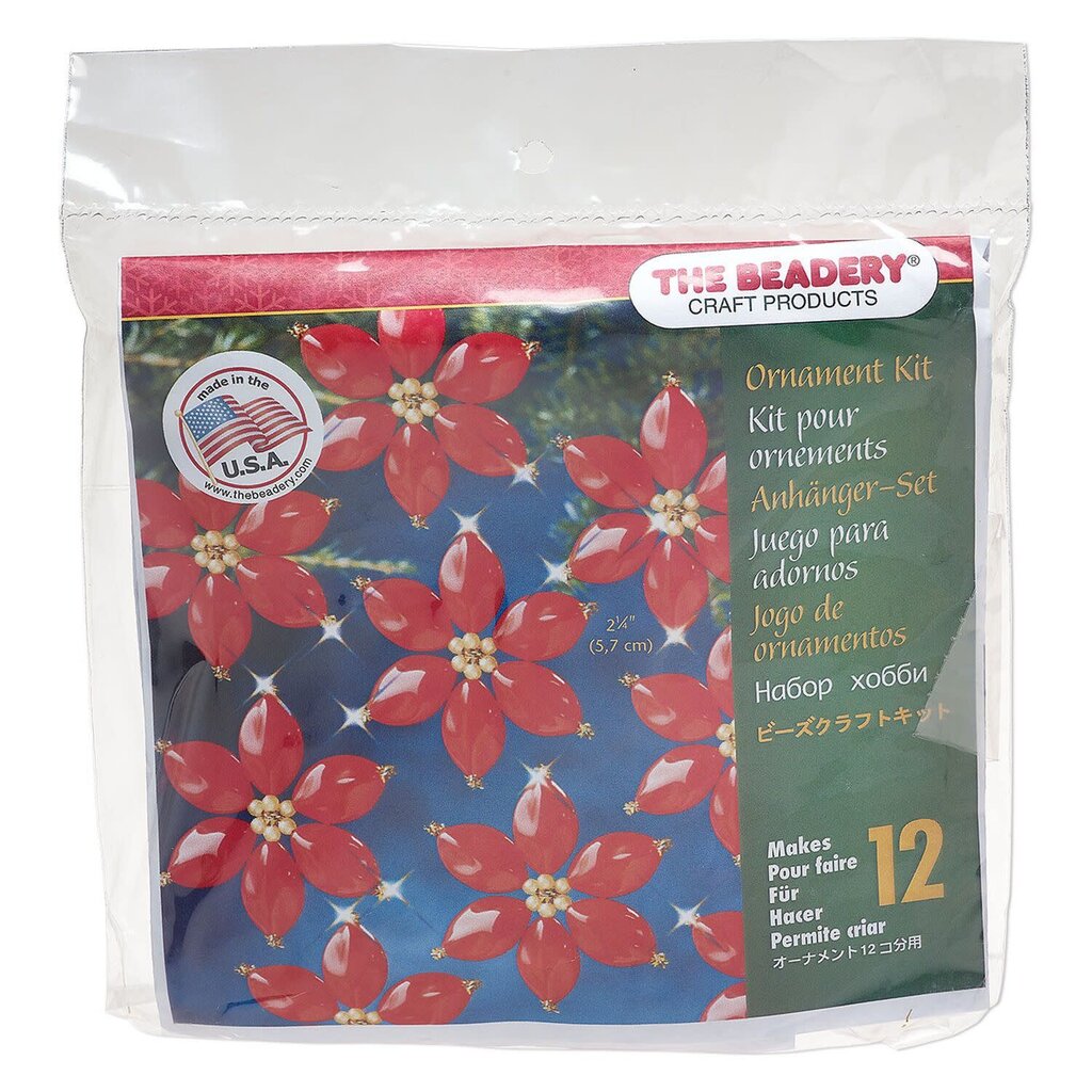 The Beadery Poinsettia Ornament Kit (Makes (12) 2.25-inch ornaments)
