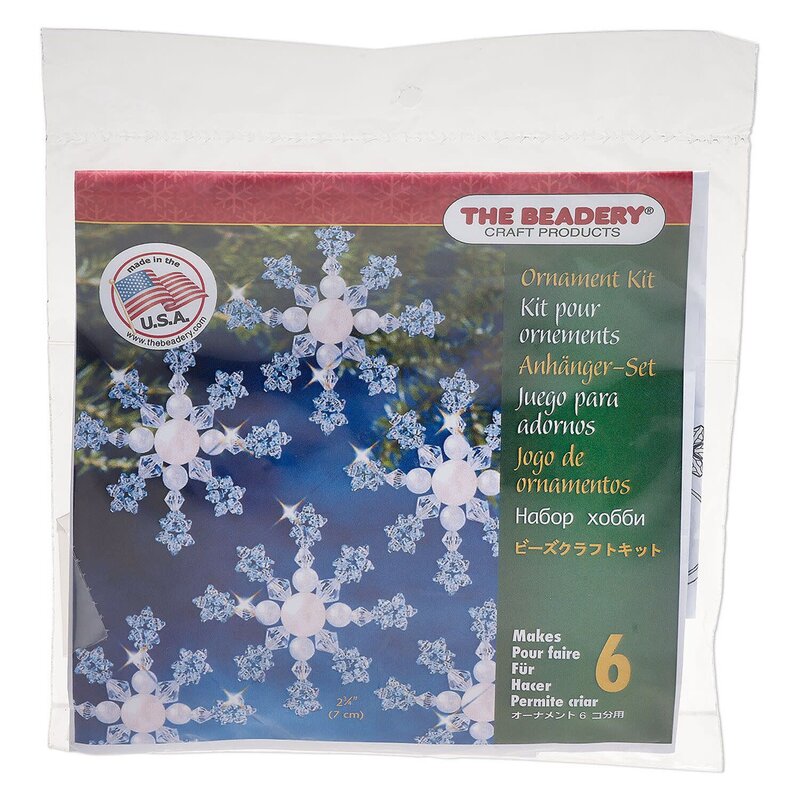 The Beadery Blue Snowflake Ornament Kit (Makes (6) 2.75-inch ornaments)