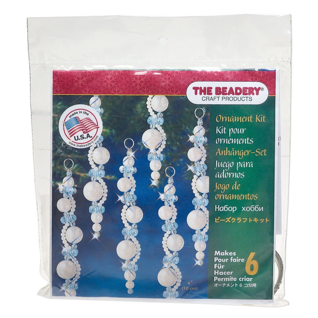 The Beadery Blue & Pearl Icicles Ornament Kit (Makes (6) 4-inch ornaments)