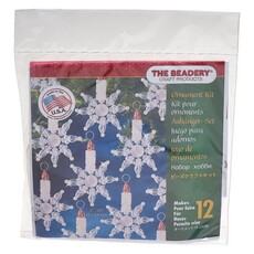 The Beadery Mini Snowflake w/ Candle Ornament Kit (Makes (12) 2x2.625-inch ornaments)