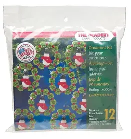 The Beadery Mini Snowman Wreaths Ornament Kit (Makes (12) 2-inch ornaments)