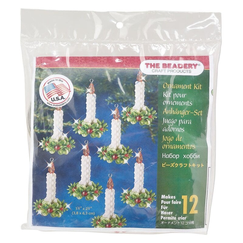 The Beadery Candle Ornament Kit (Makes (12) 1.5 x 2.5-inch ornaments)