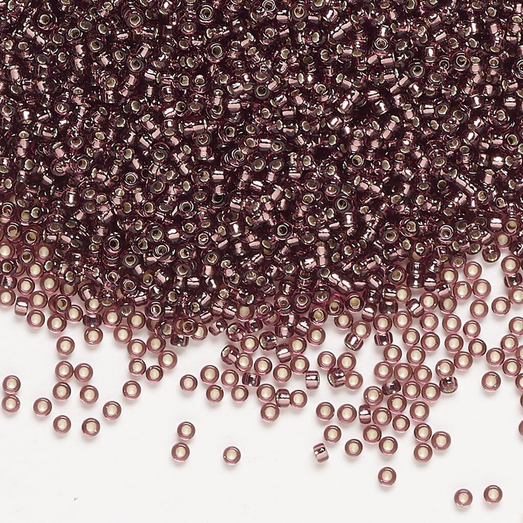 Miyuki #15 Rocaille Seed Bead TP SL Dark Smoky Amethyst 25gms
