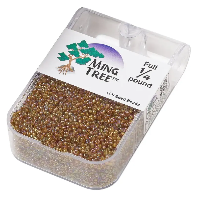 Ming Tree Ming Tree #11 Opaque Rainbow Gold Purple 1/4 Pound pkg.