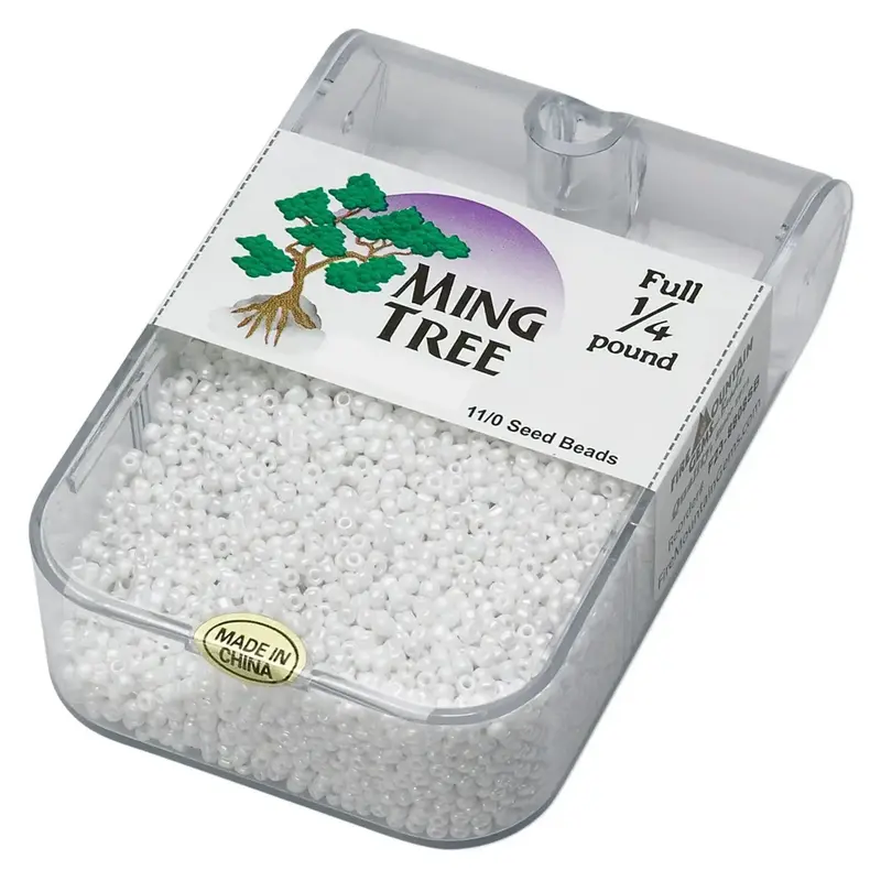 Ming Tree Ming Tree #11 Opaque Rainbow White 1/4 Pound pkg.