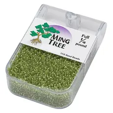 Ming Tree Ming Tree #11 Transparent Silver-lined Lime Green 1/4 Pound pkg.