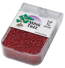 Ming Tree Ming Tree #11 Transparent Silver-lined Red 1/4 Pound pkg.
