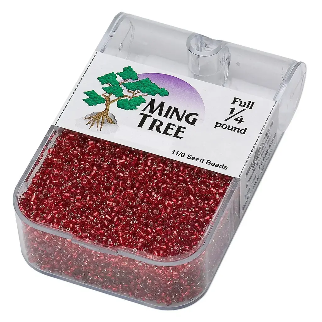 Ming Tree Ming Tree #11 Transparent Silver-lined Red 1/4 Pound pkg.