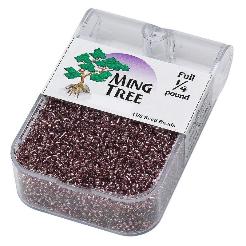 Ming Tree Ming Tree #11 Transparent Silver-lined Purple 1/4 Pound pkg.