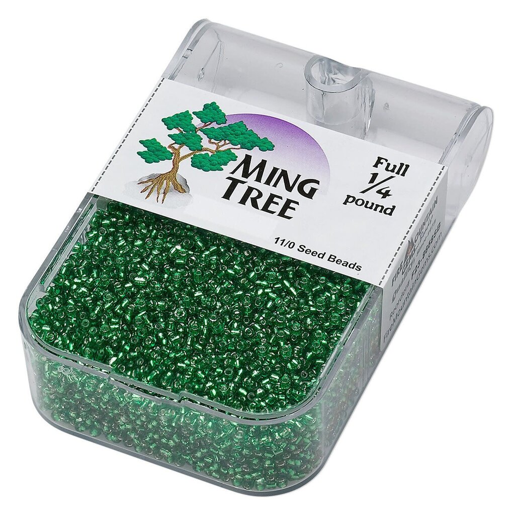 Ming Tree Ming Tree #11 Transparent Silver-lined Green 1/4 Pound pkg.