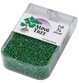 Ming Tree Ming Tree #11 Transparent Silver-lined Green 1/4 Pound pkg.