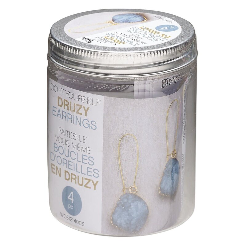 Druzy Do It Yourself Freeform Earring Kit 23x20mm