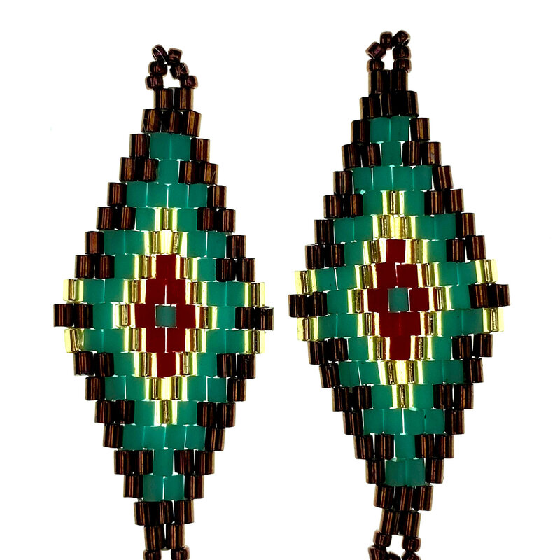 Miyuki Delica Beaded Pendant 2Pcs #58