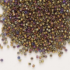 Miyuki Delica #11 Opaque Nickel Finished Rainbow DB0029 7.5gms