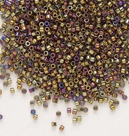 Miyuki Delica #11 Opaque Nickel Finished Rainbow DB0029 7.5gms