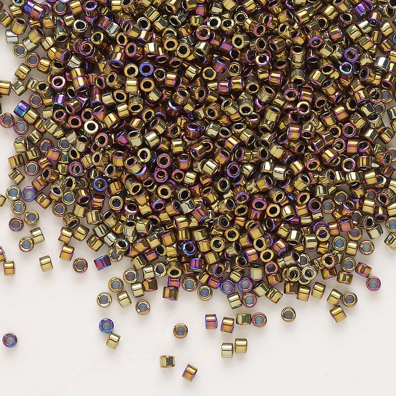Miyuki Delica #11 Opaque Nickel Finished Rainbow DB0029 7.5gms