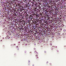 Miyuki Delica #11 Trnsp C-Line Rainbow Magenta Db0056 7.5gms