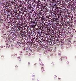 Miyuki Delica #11 Trnsp C-Line Rainbow Magenta Db0056 7.5gms