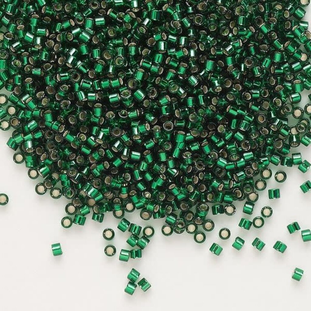 Miyuki Delica #11 Silver Lined Forest Green Db0148 7.5gms