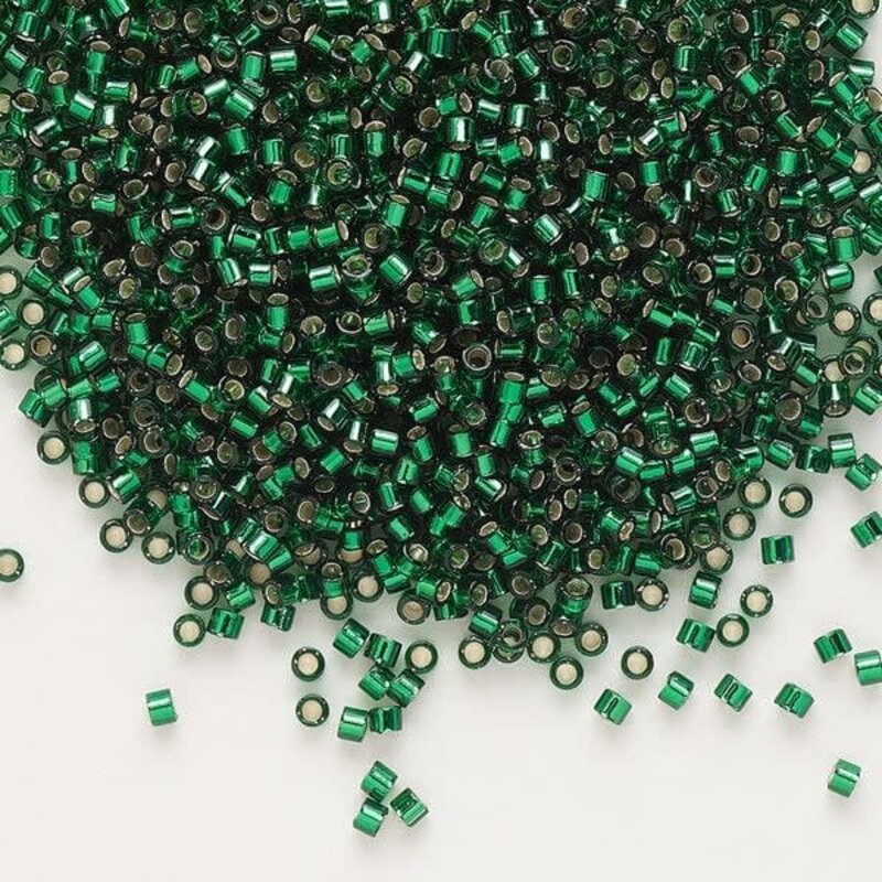 Miyuki Delica #11 Silver Lined Forest Green Db0148 7.5gms