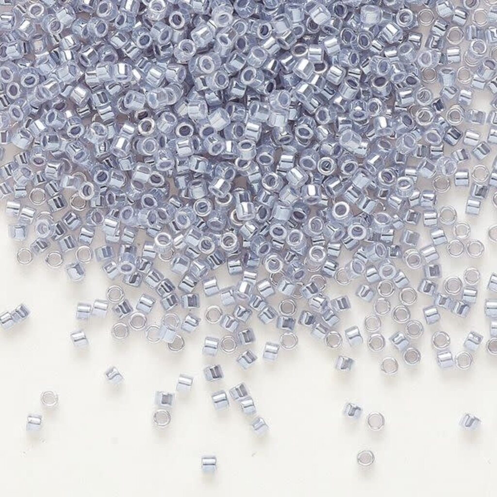 Miyuki Delica #11  Opaque Ceylon C-Lined Silver Grey Db0242 7.5gms