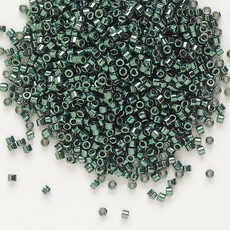 Miyuki Delica #11 Opaque Nickel Finished Dark Green DB0458 7.5gms