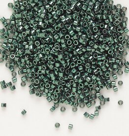 Miyuki Delica #11 Opaque Nickel Finished Dark Green DB0458 7.5gms