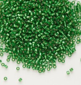 Miyuki Delica  #11 Silver-Lined Frost Md Green Db0688  7.5gms