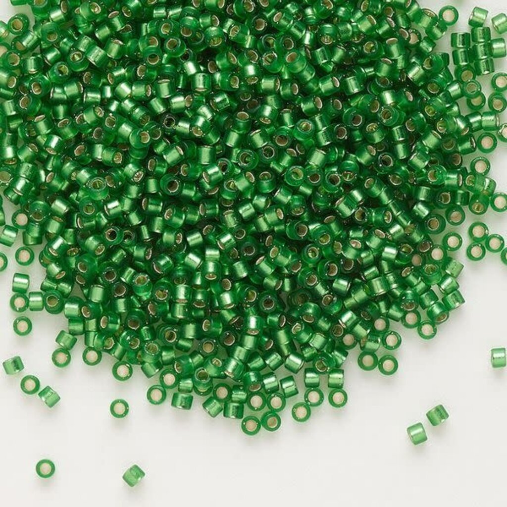 Miyuki Delica  #11 Silver-Lined Frost Md Green Db0688  7.5gms