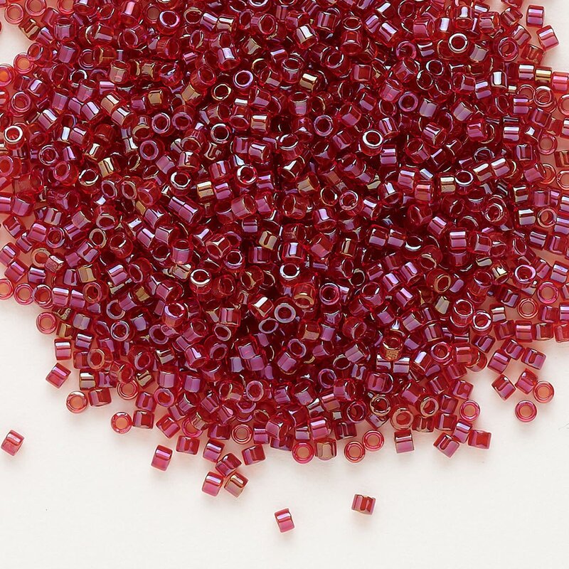 Miyuki Delica #11 Trnsp C-Lined Dark Cherry Db0295 7.5gms