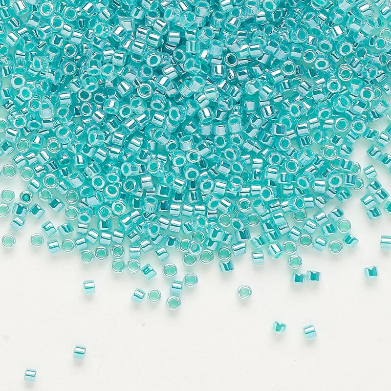 Miyuki Delica #11 Color-Lined Aqua Db0238 7.5gms