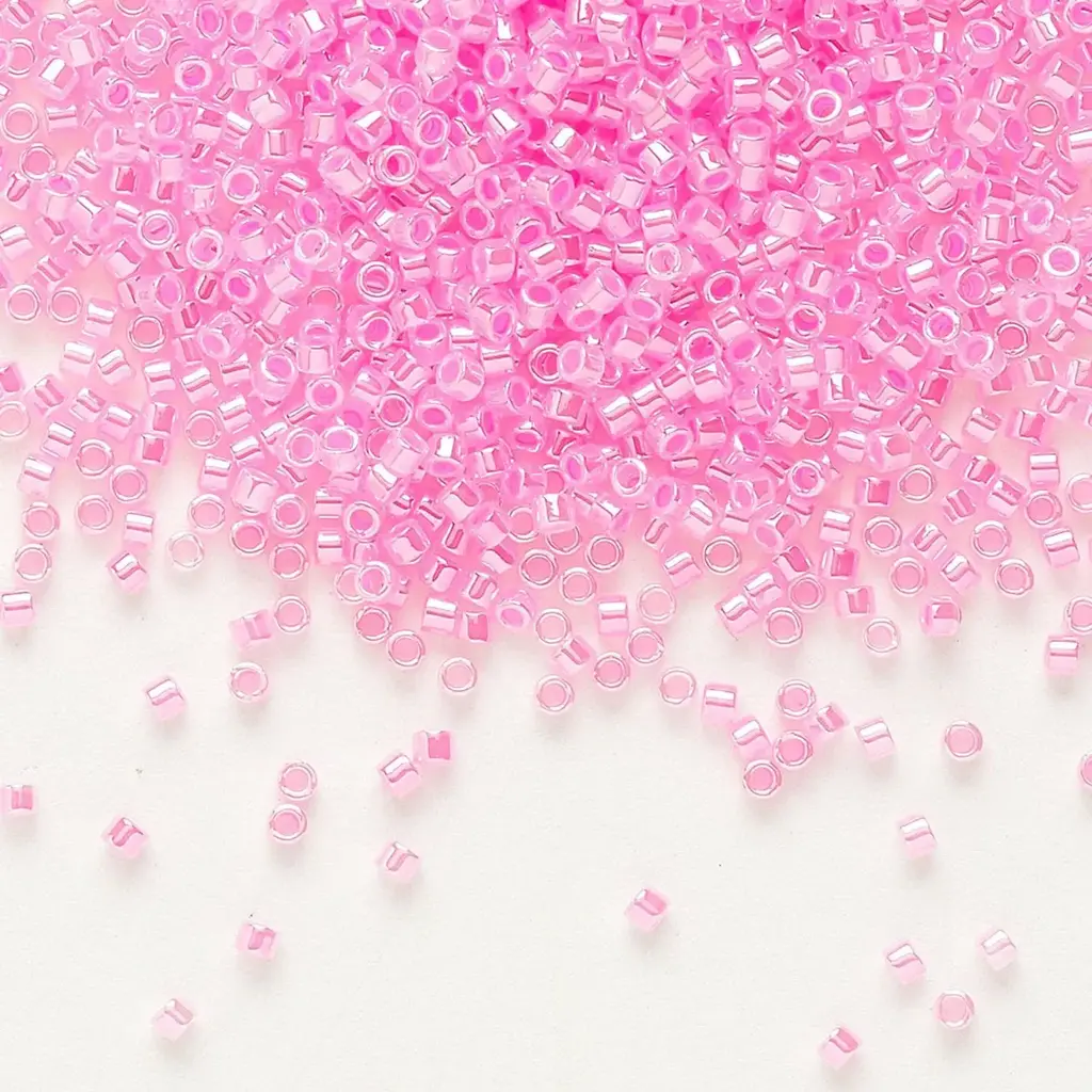 Miyuki Delica #11 Color-Lined Neon Pink Db0246 7.5gms