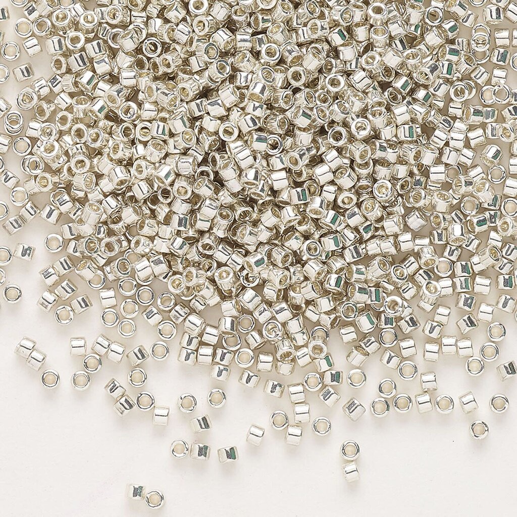 Miyuki Delica #11 Opaque Galvanized Silver Db0035 7.5gms