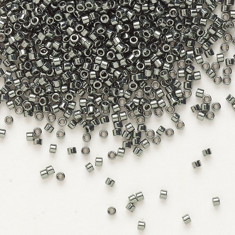 Miyuki Delica #11 Opaque Nickel Finished Silver Grey DB0457 7.5gms