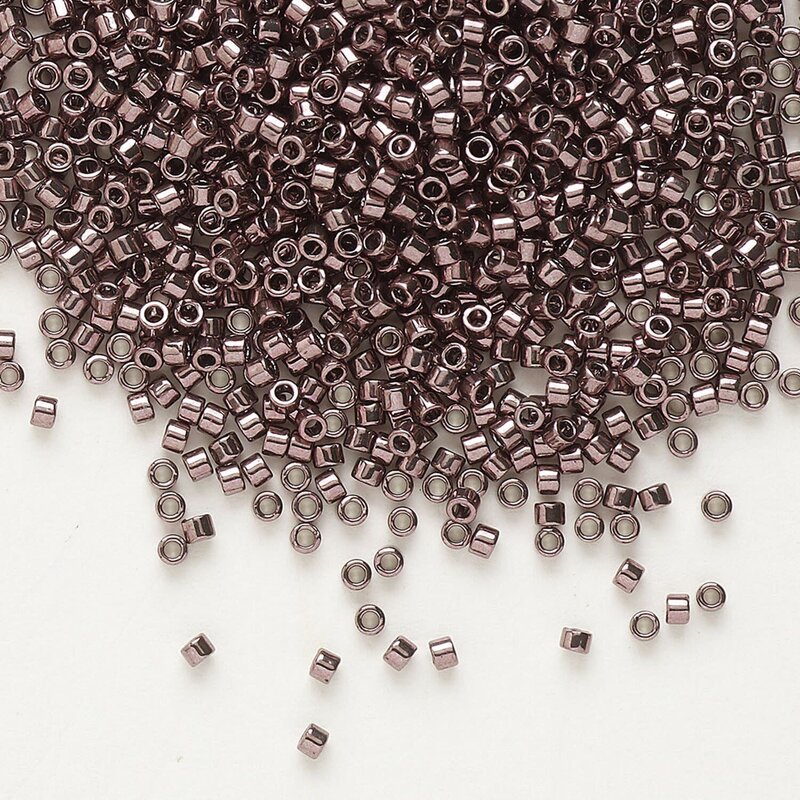 Miyuki Delica #11 Opaque Nickel Finished Rose DB0454 7.5gms